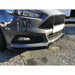 Накладка сплиттер на передний бампер вариант 3 на Ford Focus III ST рестайл